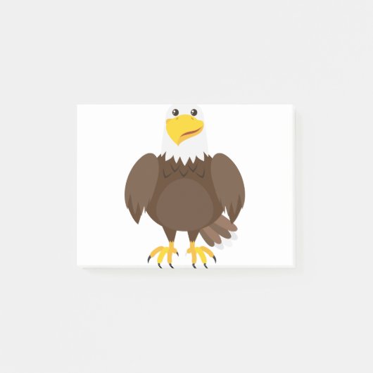 Eagle Cartoon Post-it Klebezettel (Vorderseite)