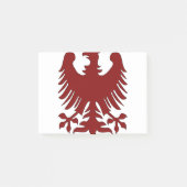 Eagle Coat Arms Phoenix Maroon Nobility Heraldic Post-it Klebezettel (Vorderseite)