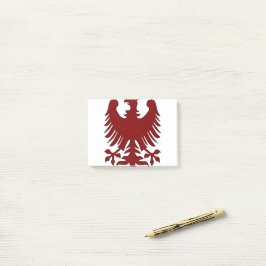 Eagle Coat Arms Phoenix Maroon Nobility Heraldic Post-it Klebezettel (Auf Schreibtisch)