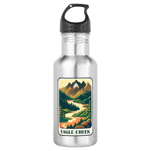 Eagle Creek Oregon Farben Edelstahlflasche (Vorderseite)