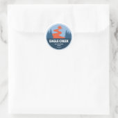 Eagle Creek Wild und Landschaftlicher Fluss Runder Aufkleber (Tasche)