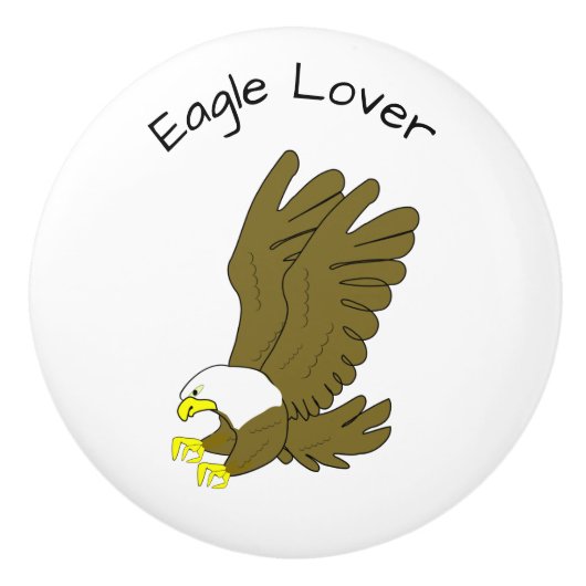 Eagle Design Personalised Keramikknauf (Vorderseite)