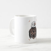 Eagle Design Vector 3 Farben Kaffeetasse (Vorderseite Links)