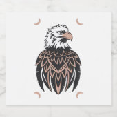 Eagle Design Vector 3 Farben Schaumweinetikett (Einzelnes Label)