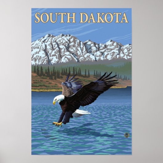 Eagle DivingSouth Dakota Poster (Vorne)