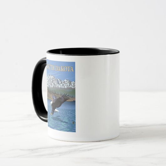 Eagle DivingSouth Dakota Tasse (Vorderseite Links)