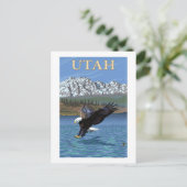 Eagle DivingUtah Postkarte (Stehend Vorderseite)