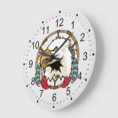 Eagle Dreamcatcher Große Wanduhr (Winkel)