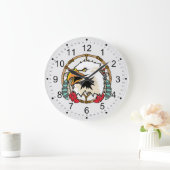Eagle Dreamcatcher Große Wanduhr (Zuhause)