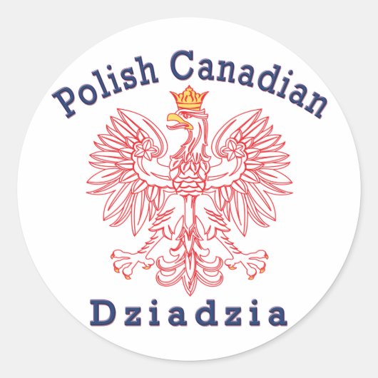 Eagle Dziadzia Runder Aufkleber (Vorderseite)