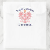 Eagle Dziadzia Runder Aufkleber (Tasche)