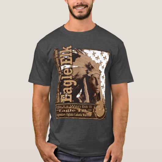 Eagle-Elche Oglala Lakota Krieger T-Shirt (Vorderseite)