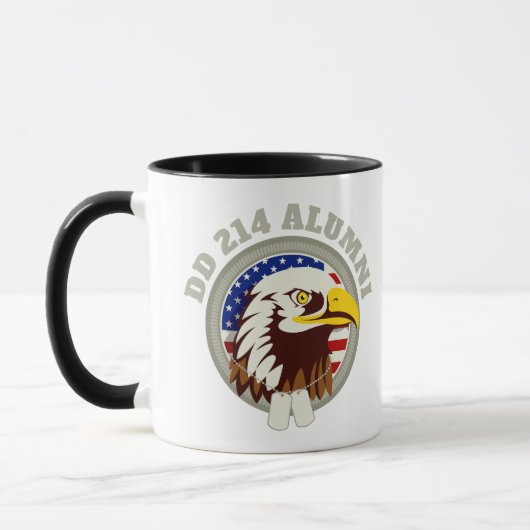 Eagle Emblem USA Flag | DD 214 Alumni Tasse (Links)