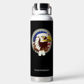 Eagle Emblem USA Flag Vertikal Trinkflasche (Rückseite)