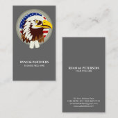 Eagle Emblem USA Flag Vertikal Visitenkarte (Vorne/Hinten)