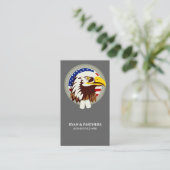 Eagle Emblem USA Flag Vertikal Visitenkarte (Stehend Vorderseite)