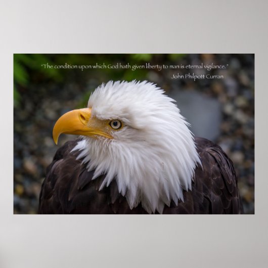 Eagle Eternal Vigilance Liberty Zitat Poster (Vorne)