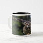 Eagle-Eule (Bubo Bubo) Zweifarbige Tasse (Vorderseite Links)