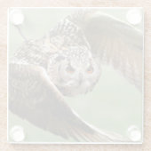 Eagle-Eule im Flug Glasuntersetzer (Rückseite)