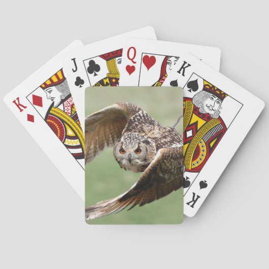Eagle-Eule im Flug Spielkarten (Rückseite)