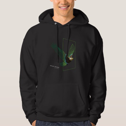 Eagle exiting digital space hoodie (Vorderseite)
