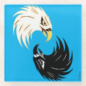 "Eagle Eye" Coaster - Blue Glasuntersetzer (Vorderseite)