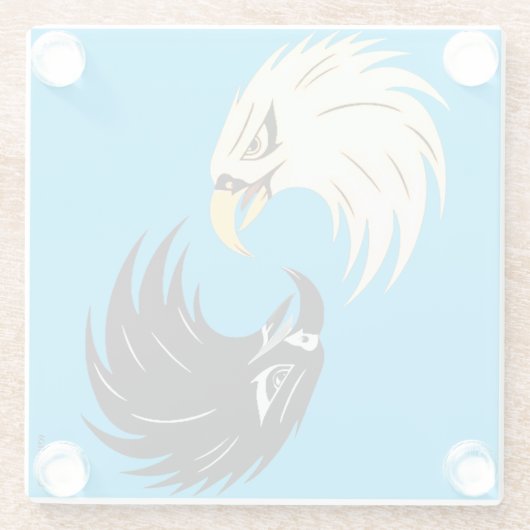 "Eagle Eye" Coaster - Blue Glasuntersetzer (Rückseite)
