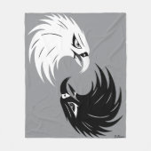 "Eagle Eye" Fleece Blanket Design - B&W (Vorderseite)