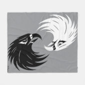 "Eagle Eye" Fleece Blanket Design - B&W (Vorderseite (Horizontal))