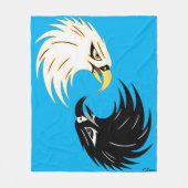 "Eagle Eye" Fleece Blanket Design - Blau (Vorderseite)