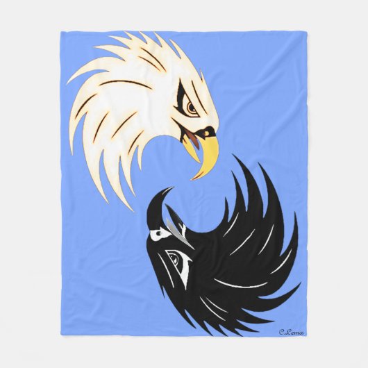 "Eagle Eye" Fleece Blanket-Design - Lila (Vorderseite)