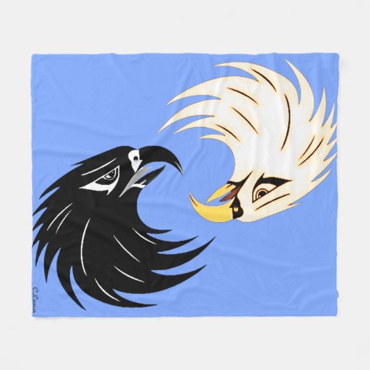 "Eagle Eye" Fleece Blanket-Design - Lila (Vorderseite (Horizontal))