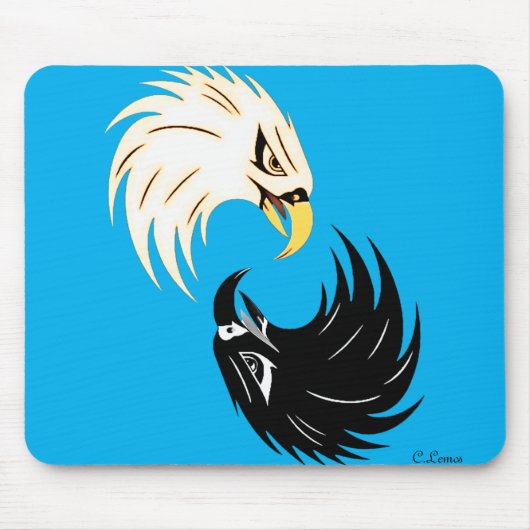 "Eagle Eye"-Mausepad - Blau Mousepad (Vorne)