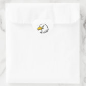 Eagle Face Herz-Aufkleber (Tasche)