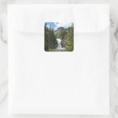 Eagle Falls im Glacier National Park Quadratischer Aufkleber (Tasche)