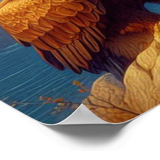 Eagle Family Nesting (20 x 16) Poster (Ecke)