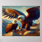 Eagle Family Nesting (20 x 16) Poster (Vorne)