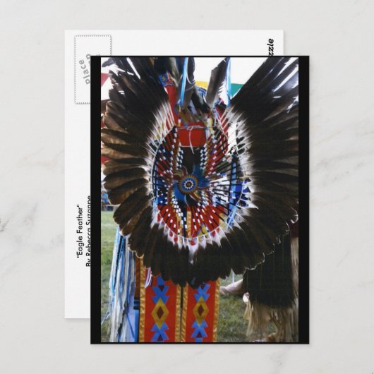 Eagle Feather Postkarte (Vorne/Hinten)