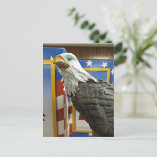 Eagle Figurine Postkarte (Stehend Vorderseite)