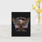 Eagle Flag 250 Years 1776-2026 250th Birthday  Karte (Gelbe Blume)