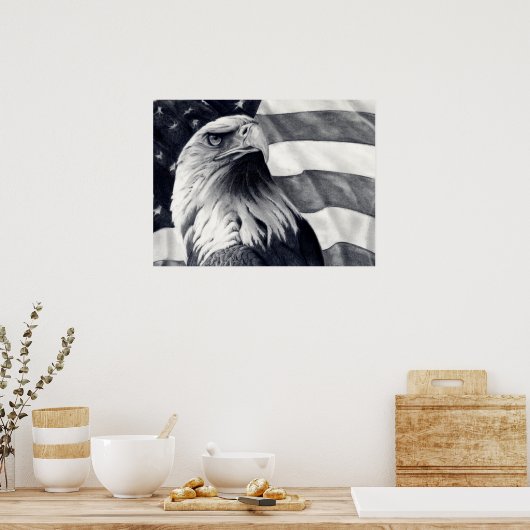 Eagle & Flag Poster Art (Küche)