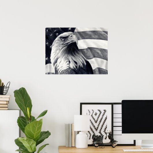Eagle & Flag Poster Art (Heimbüro)