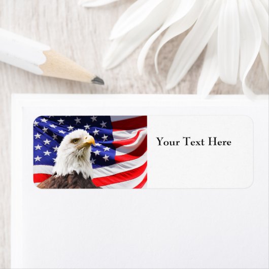Eagle Flag Rücksendeadressen-Aufkleber (Insitu)