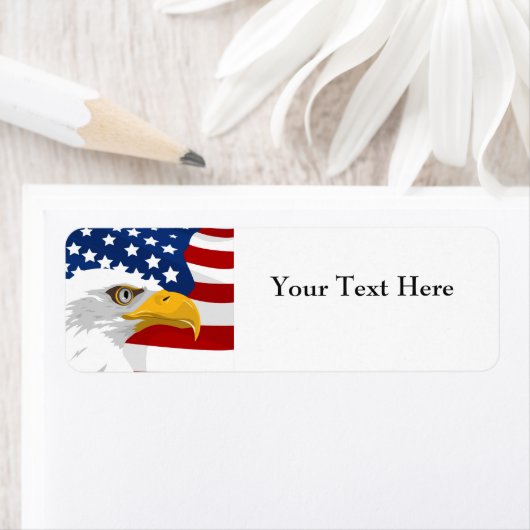 Eagle Flag Rücksendeadressen-Aufkleber (Insitu)