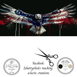 Eagle Flag Street Art Paint Decoupage Seidenpapier