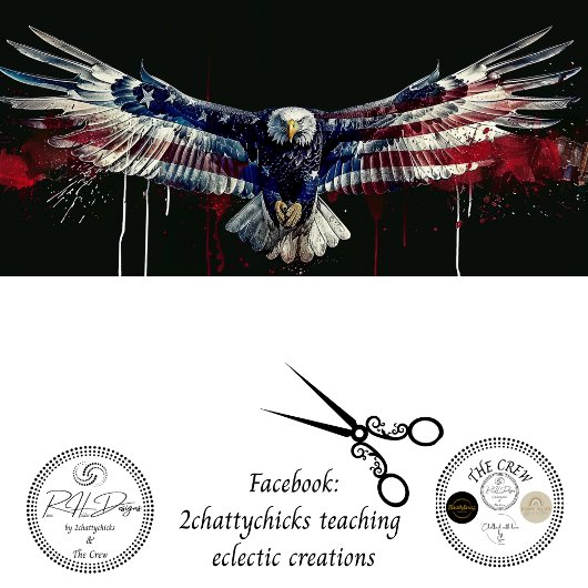 Eagle Flag Street Art Paint Decoupage Seidenpapier