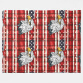 Eagle & Flag Throw Celebrate America in Comfort Fleecedecke (Vorderseite (Horizontal))