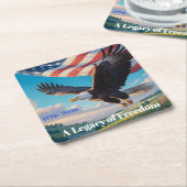 Eagle & Flag USA 250 Jahre Feier Rechteckiger Pappuntersetzer (angewinkelt)