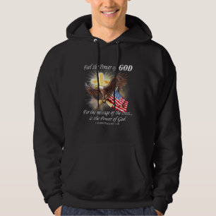 Eagle Flag USA Christlich Patriot eine Nation unte Hoodie