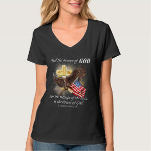 Eagle Flag USA Christlich Patriot eine Nation unte T-Shirt
